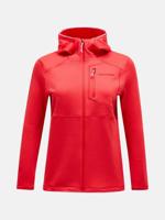 Peak Performance Trail Polartec Zip Hood Fleece Dames Brilliant Red S