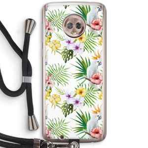 Gele kuif: Motorola Moto G6 Transparant Hoesje met koord