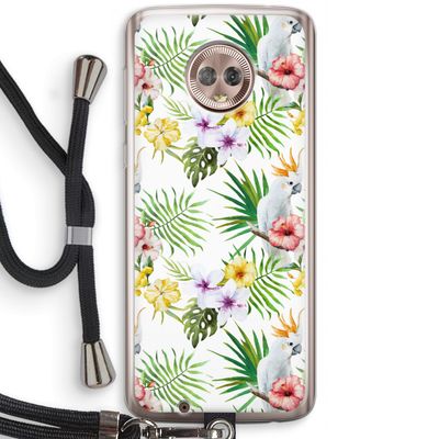 Gele kuif: Motorola Moto G6 Transparant Hoesje met koord