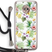 Gele kuif: Motorola Moto G6 Transparant Hoesje met koord