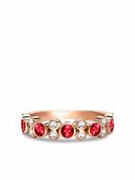 Pragnell bague Bubbles en or rose 18ct ornée de rubis et de diamants