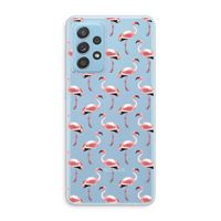 Flamingoprint groen: Samsung Galaxy A73 Transparant Hoesje