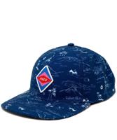 Mizu Baseball Pet Ocean Blue Hawaiian Print