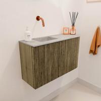 Toiletmeubel Mondiaz Joya Dlux | 71.6 cm | Meubelkleur Dusk | Faye wastafel Glace Wasbak Links | Zonder kraangat(en)