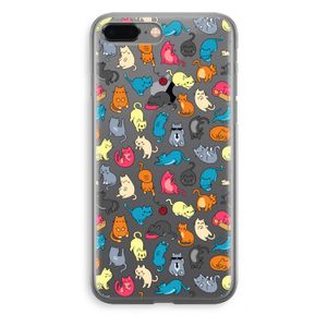 Kleurrijke katten: iPhone 8 Plus Transparant Hoesje