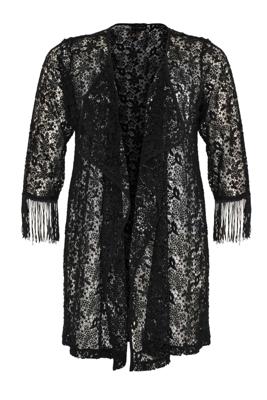 Yoek Cardi-jacket | Zwart | Maat L