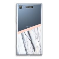 A touch of peach: Sony Xperia XZ1 Transparant Hoesje