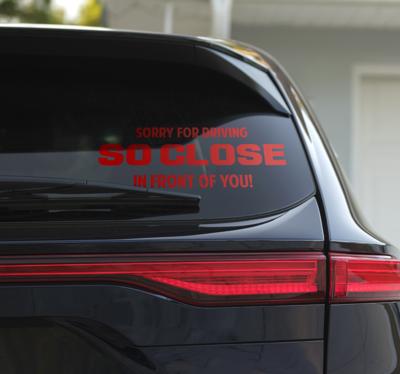 Sorry dat ik langzaam rijd autosticker
