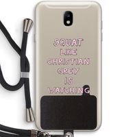 Christian Grey: Samsung Galaxy J7 (2017) Transparant Hoesje met koord