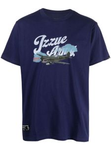 izzue t-shirt en coton à imprimé graphique - Bleu