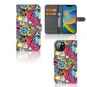 iPhone 14 Plus Wallet Case met Pasjes Punk Rock