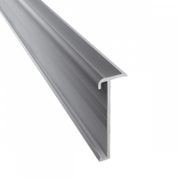 Küberit - Trapneusprofiel 845 Zilver F4 14x43mm t.b.v. 2-3mm PVC - 300cm