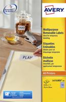 Etiket avery l4731rev-25 25.4x10mm wit 4725st | 5 stuks