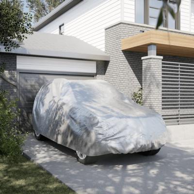 Autohoes voor SUV met gespriemen XL volledig PEVA zilverkleurig