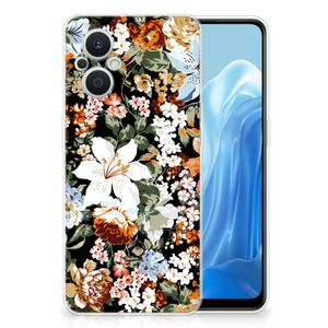 TPU Case voor OPPO Reno8 Lite Dark Flowers