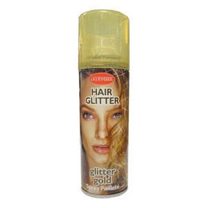 Haarspray of haarverf - kleur goud - verkleed accessoires - 125 ml - volwassenen en kinderen