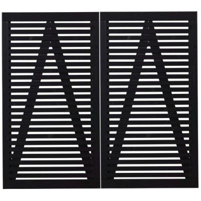 Zwart Houten Dubbele Tuindeur Tokyo 200 x 180 CM