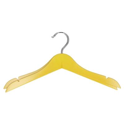Storage Solutions kledinghangers voor kinderen - 2x stuks - hout - Klerenhangers - geel