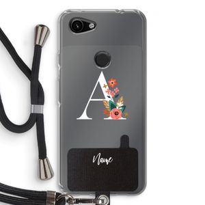 Pink Bouquet: Pixel 3a Transparant Hoesje met koord
