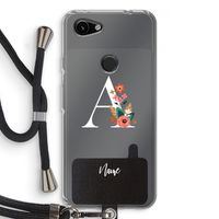 Pink Bouquet: Pixel 3a Transparant Hoesje met koord