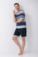 Hajo heren shortama blauwe strepen