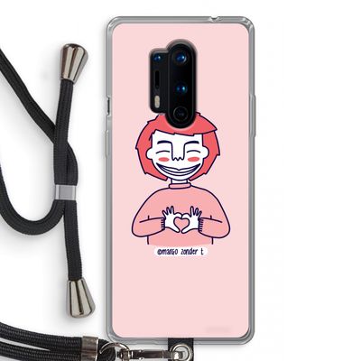 Hartje: OnePlus 8 Pro Transparant Hoesje met koord