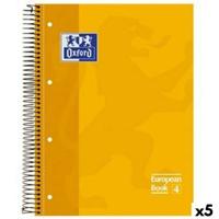 Schrift Oxford Classic Geel A4 80 Lakens (5 Stuks)