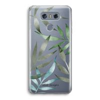Tropical watercolor leaves: LG G6 Transparant Hoesje