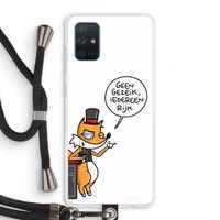 Geen Gezeik: Samsung Galaxy A71 Transparant Hoesje met koord