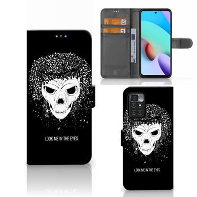 Telefoonhoesje met Naam Xiaomi Redmi 10 Skull Hair Telefoonhoesje met Naam Xiaomi Redmi 10 Skull Hair