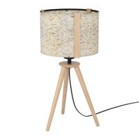 Stars of Light Tafellampje Tripod Hontongas hout met beige kap 390325