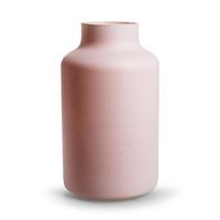 Bloemenvaas Gigi - mat roze - eco glas - D14,5 x H25 cm - melkbus vaas