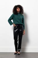 Anne faux leather trousers - black - 13328