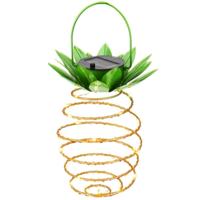 30 LEDs buiten ijzer ananas string Solar Lantern telescopische kroonluchter moderne veranda licht