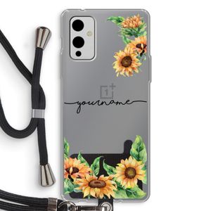 Zonnebloemen: OnePlus 9 Transparant Hoesje met koord