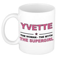 Yvette The woman, The myth the supergirl cadeau koffie mok / thee beker 300 ml - thumbnail