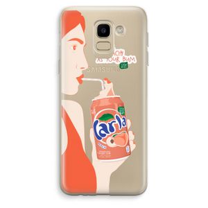 Peach please!: Samsung Galaxy J6 (2018) Transparant Hoesje