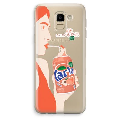 Peach please!: Samsung Galaxy J6 (2018) Transparant Hoesje