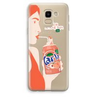Peach please!: Samsung Galaxy J6 (2018) Transparant Hoesje