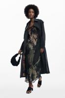 Abstracte midi-jurk - BLACK - M