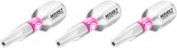 HAZET Bit 2223N-T10H/3 · 1/4 inch (6,3 mm) zeskant massief · Tamper resistant TORX®-profiel · 3-delig · SW T10H