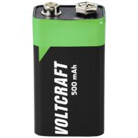 VOLTCRAFT Oplaadbare 9V batterij (blok) 6LR61 Li-ion 7.4 V 500 mAh 1 stuk(s) - thumbnail