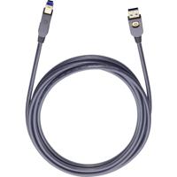 Oehlbach USB-kabel USB 3.2 Gen1 (USB 3.0 / USB 3.1 Gen1) USB-A stekker, USB-B stekker 5.00 m Zwart Vergulde steekcontacten 9222 - thumbnail