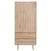 Gazzda Fawn kledingkast massief hout whitewash Gazzda Fawn kledingkast massief hout whitewash