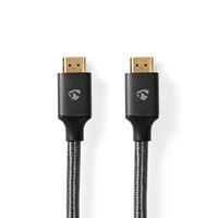 High Speed HDMI-kabel met Ethernet | HDMI-connector - HDMI-Connector | Gun Metal Grey | Gevlochten Kabel
