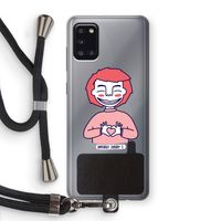Hartje: Samsung Galaxy A31 Transparant Hoesje met koord Hartje: Samsung Galaxy A31 Transparant Hoesje met koord