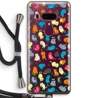 Kleurrijke katten: HTC U12+ Transparant Hoesje met koord
