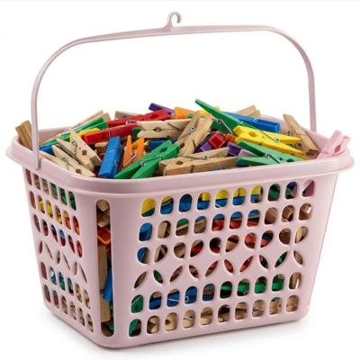 Plasticforte Knijpermandje - roze - kunststof - wasknijpertasje/knijperzak Plasticforte Knijpermandje - roze - kunststof - wasknijpertasje/knijperzak