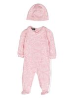 Versace Kids pyjama en coton stretch à logo Barocco imprimé - Rose - thumbnail