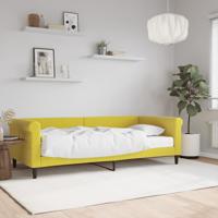 Slaapbank met matras 90x200 cm fluweel geel